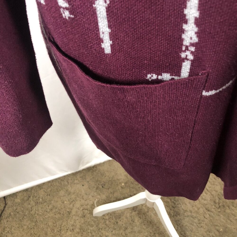 🧥 Avenue “Scarla” Coatigan – Plum & Charcoal | Size 14/16 - Picture 7 of 15
